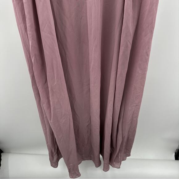 Birdy Grey Devin Convertible Chiffon Maxi Bridesmaid Dress Dark Mauve Sz M NEW - Picture 8 of 11